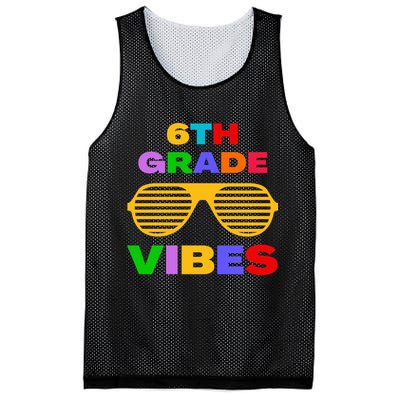 Sixth Grade Vibes First Day Of 6th Grade Kids Back To School Mesh Reversible Basketball Jersey Tank