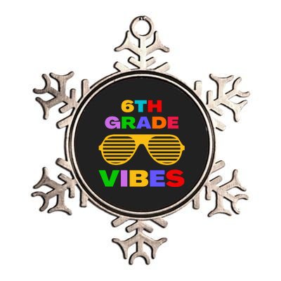 Sixth Grade Vibes First Day Of 6th Grade Kids Back To School Metallic Star Ornament