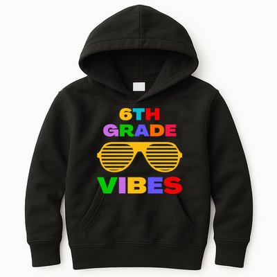 Sixth Grade Vibes First Day Of 6th Grade Kids Back To School Kids Hoodie