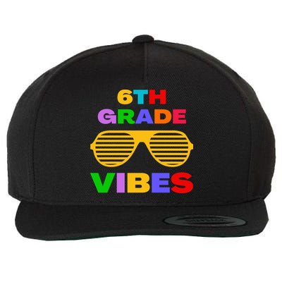 Sixth Grade Vibes First Day Of 6th Grade Kids Back To School Wool Snapback Cap