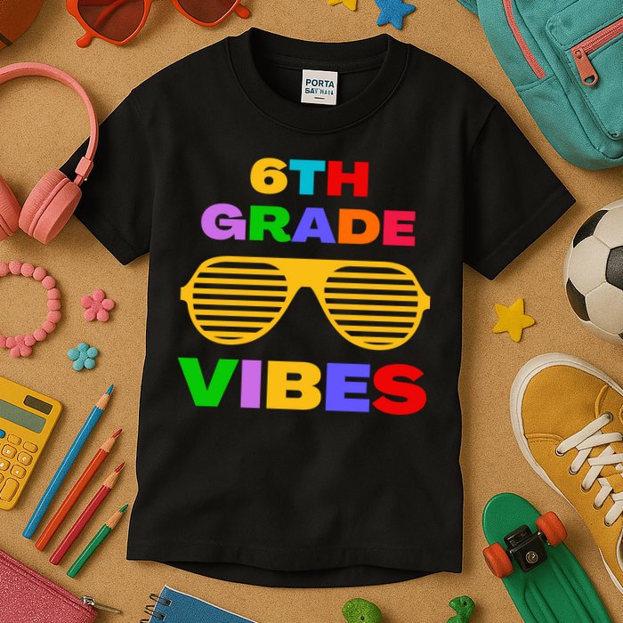 Sixth Grade Vibes First Day Of 6th Grade Kids Back To School Kids T-Shirt