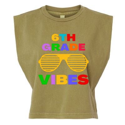 Sixth Grade Vibes First Day Of 6th Grade Kids Back To School Garment-Dyed Women's Muscle Tee