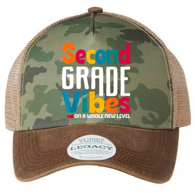 Second Grade Vibes Vintage 1st Day Of School Team 2nd Grade Legacy Tie Dye Trucker Hat