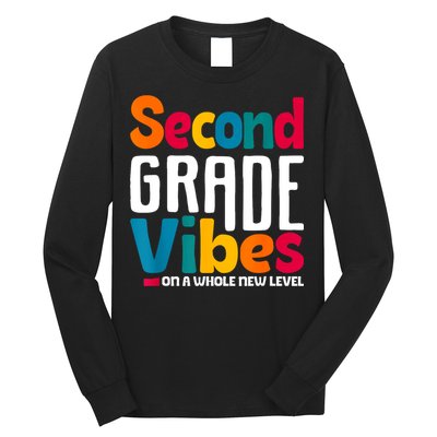 Second Grade Vibes Vintage 1st Day Of School Team 2nd Grade Long Sleeve Shirt