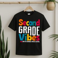 Second Grade Vibes Vintage 1st Day Of School Team 2nd Grade T-Shirt