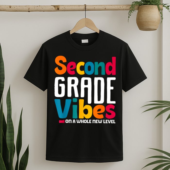 Second Grade Vibes Vintage 1st Day Of School Team 2nd Grade T-Shirt