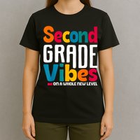 Second Grade Vibes Vintage 1st Day Of School Team 2nd Grade T-Shirt