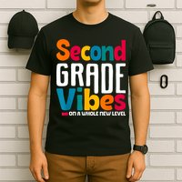 Second Grade Vibes Vintage 1st Day Of School Team 2nd Grade T-Shirt