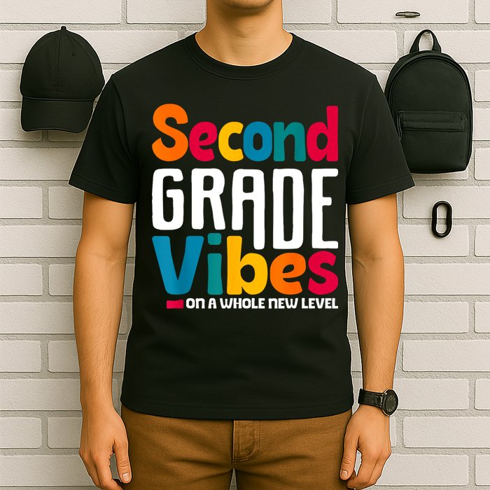 Second Grade Vibes Vintage 1st Day Of School Team 2nd Grade T-Shirt