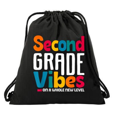 Second Grade Vibes Vintage 1st Day Of School Team 2nd Grade Drawstring Bag
