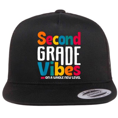 Second Grade Vibes Vintage 1st Day Of School Team 2nd Grade Flatbill Hat