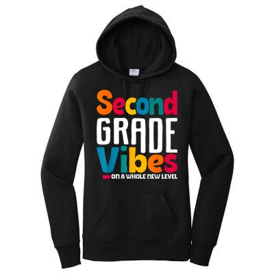 Second Grade Vibes Vintage 1st Day Of School Team 2nd Grade Women's Pullover Hoodie