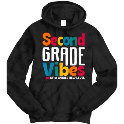 Second Grade Vibes Vintage 1st Day Of School Team 2nd Grade Tie Dye Hoodie