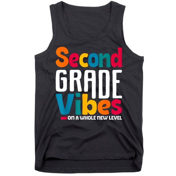 Second Grade Vibes Vintage 1st Day Of School Team 2nd Grade Tank Top
