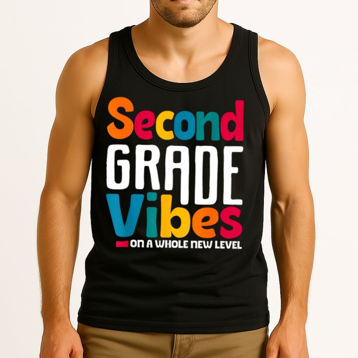 Second Grade Vibes Vintage 1st Day Of School Team 2nd Grade Tank Top