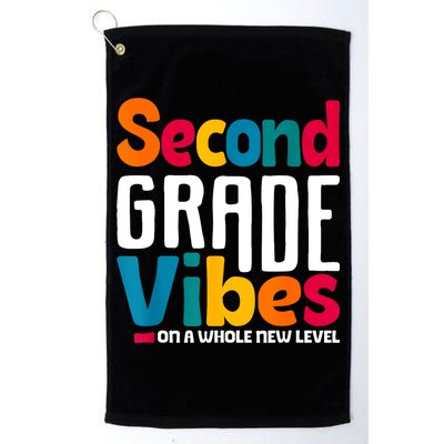 Second Grade Vibes Vintage 1st Day Of School Team 2nd Grade Golf Towel