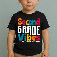 Second Grade Vibes Vintage 1st Day Of School Team 2nd Grade Toddler T-Shirt