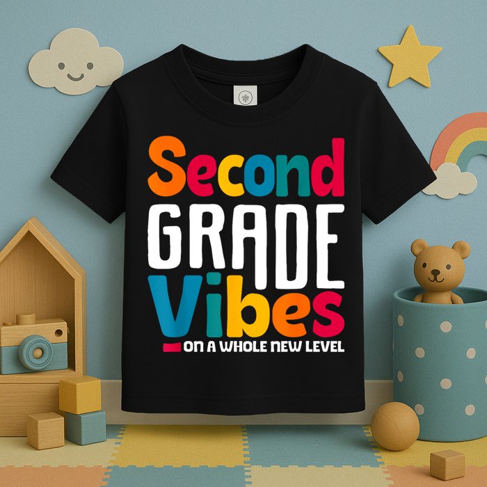 Second Grade Vibes Vintage 1st Day Of School Team 2nd Grade Toddler T-Shirt