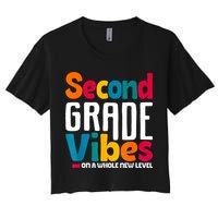 Second Grade Vibes Vintage 1st Day Of School Team 2nd Grade Crop Top
