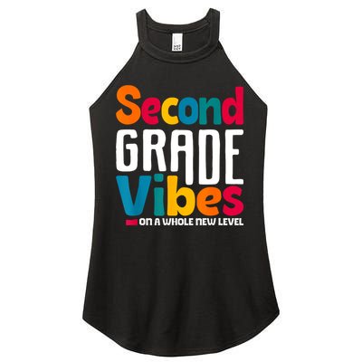 Second Grade Vibes Vintage 1st Day Of School Team 2nd Grade Women's Perfect Tri Rocker Tank