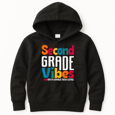 Second Grade Vibes Vintage 1st Day Of School Team 2nd Grade Kids Hoodie