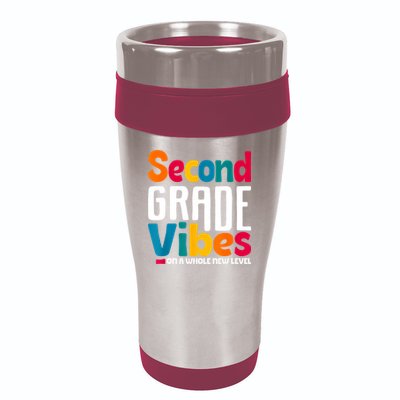 Second Grade Vibes Vintage 1st Day Of School Team 2nd Grade 16oz Travel Tumbler
