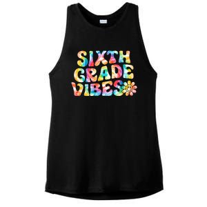 Sixth Grade Vibes 6th Grade Team Retro Back To School Ladies PosiCharge Tri-Blend Wicking Tank