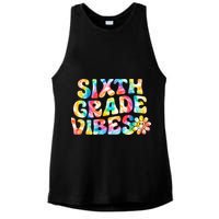 Sixth Grade Vibes 6th Grade Team Retro Back To School Ladies PosiCharge Tri-Blend Wicking Tank