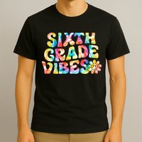 Sixth Grade Vibes 6th Grade Team Retro Back To School T-Shirt
