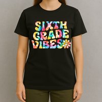 Sixth Grade Vibes 6th Grade Team Retro Back To School T-Shirt
