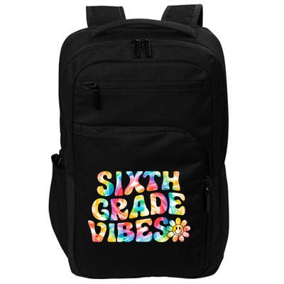 Sixth Grade Vibes 6th Grade Team Retro Back To School Impact Tech Backpack