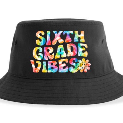 Sixth Grade Vibes 6th Grade Team Retro Back To School Sustainable Bucket Hat