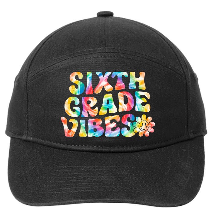 Sixth Grade Vibes 6th Grade Team Retro Back To School 7-Panel Snapback Hat