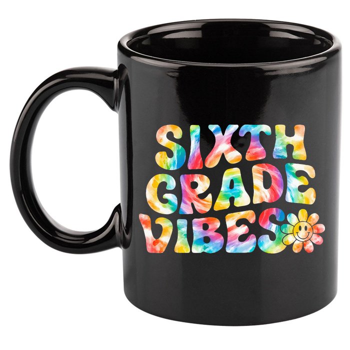 Sixth Grade Vibes 6th Grade Team Retro Back To School 11oz C Handle Ceramic Mug