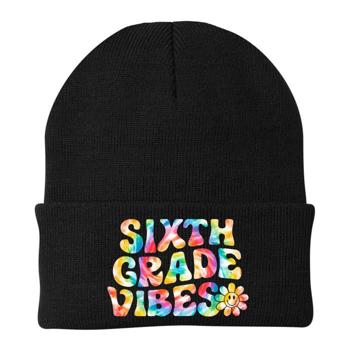 Sixth Grade Vibes 6th Grade Team Retro Back To School Beanie