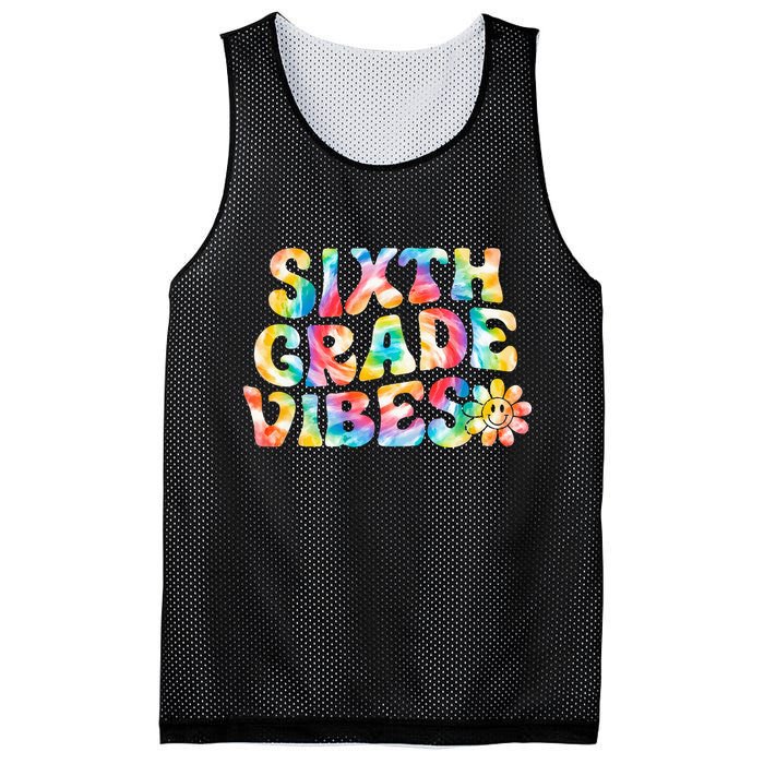 Sixth Grade Vibes 6th Grade Team Retro Back To School Mesh Reversible Basketball Jersey Tank