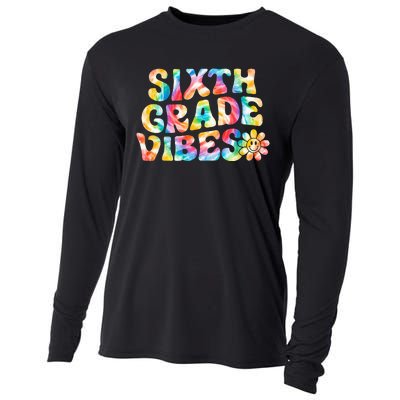 Sixth Grade Vibes 6th Grade Team Retro Back To School Cooling Performance Long Sleeve Crew