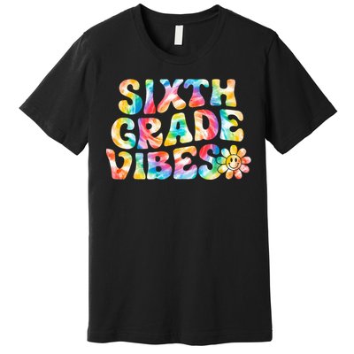 Sixth Grade Vibes 6th Grade Team Retro Back To School Premium T-Shirt