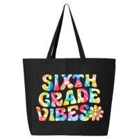 Sixth Grade Vibes 6th Grade Team Retro Back To School 25L Jumbo Tote
