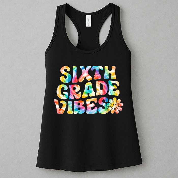 Sixth Grade Vibes 6th Grade Team Retro Back To School Womens Tank Top