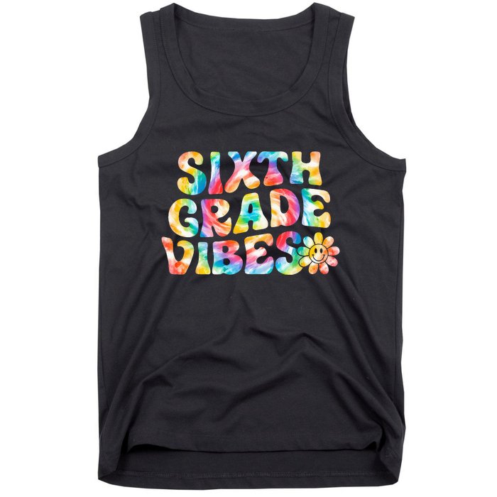 Sixth Grade Vibes 6th Grade Team Retro Back To School Tank Top