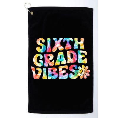Sixth Grade Vibes 6th Grade Team Retro Back To School Golf Towel