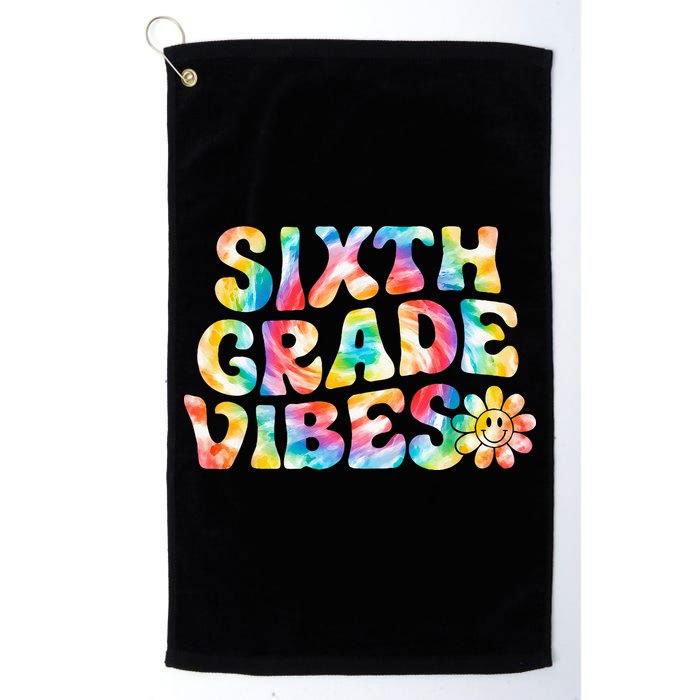 Sixth Grade Vibes 6th Grade Team Retro Back To School Golf Towel