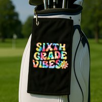 Sixth Grade Vibes 6th Grade Team Retro Back To School Golf Towel