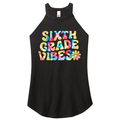 Sixth Grade Vibes 6th Grade Team Retro Back To School Women's Perfect Tri Rocker Tank