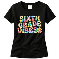 Sixth Grade Vibes 6th Grade Team Retro Back To School Womens T-Shirt