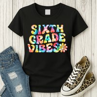 Sixth Grade Vibes 6th Grade Team Retro Back To School Womens T-Shirt