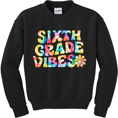 Sixth Grade Vibes 6th Grade Team Retro Back To School Kids Sweatshirt
