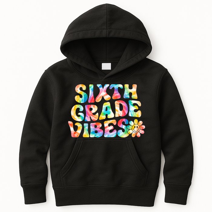 Sixth Grade Vibes 6th Grade Team Retro Back To School Kids Hoodie