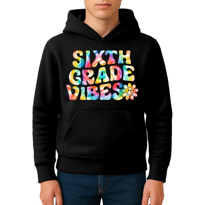 Sixth Grade Vibes 6th Grade Team Retro Back To School Kids Hoodie